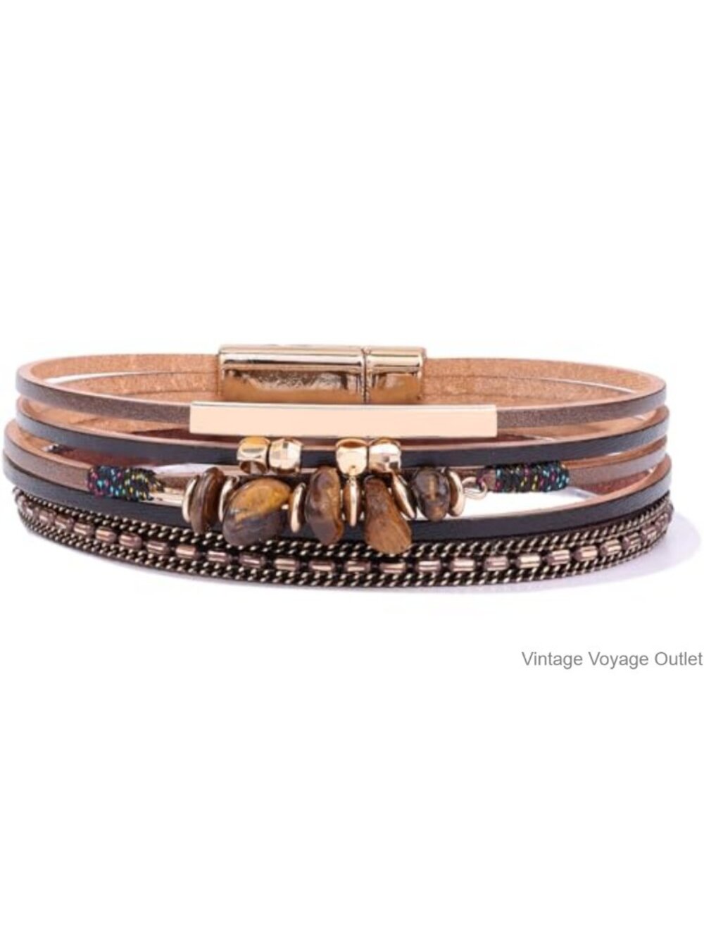 Leather Wrap Bracelet Boho Beaded Cowgirl Western Stackable Jewelry